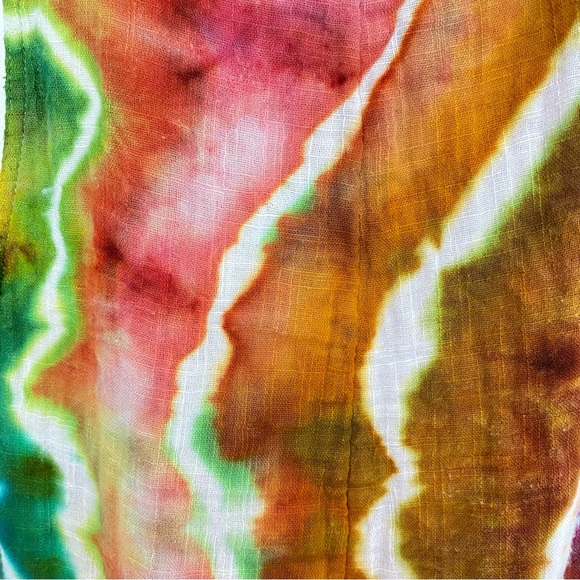 Handmade Geode Tie Dye Romper Shorts Womens XS Jumper Jumpsuit Pockets Multi - Picture 8 of 14